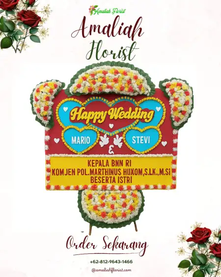 Papan Bunga Pernikahan Karanggebang